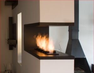 Focar semineu bioetanol Kami Negro 980x600x300