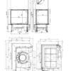 Austroflamm 69x49x57 S geam stanga/dreapta