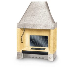 Focar semineu pe lemne  Patio 64 R deschis