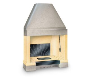 Focar semineu pe lemne Patio 78 R deschis