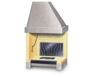 Focar semineu pe lemne Patio 76 R deschis